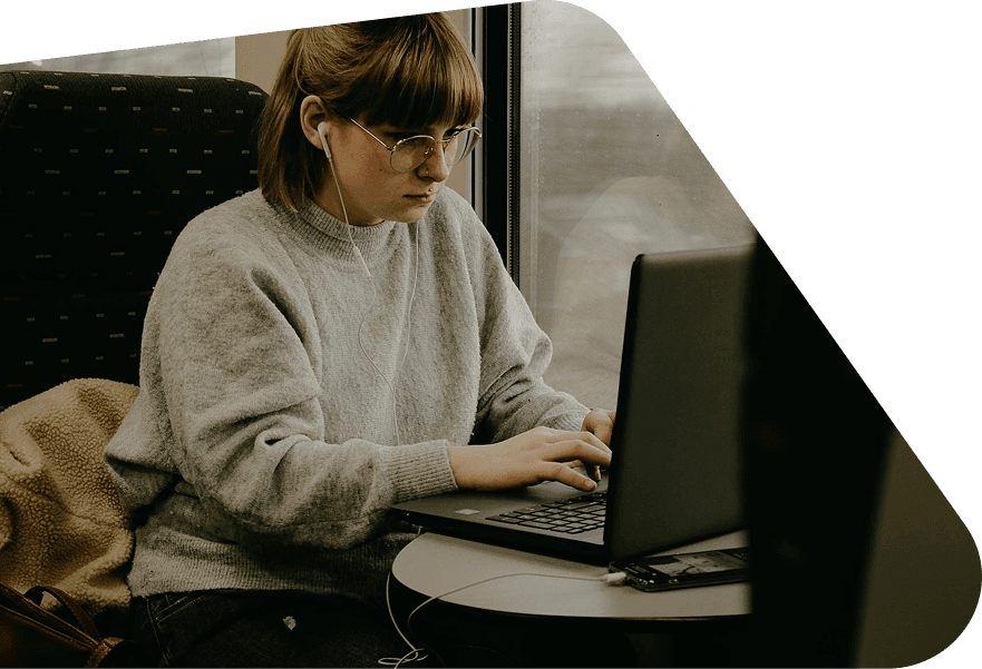 Online connection illustration showing people connecting through digital platforms